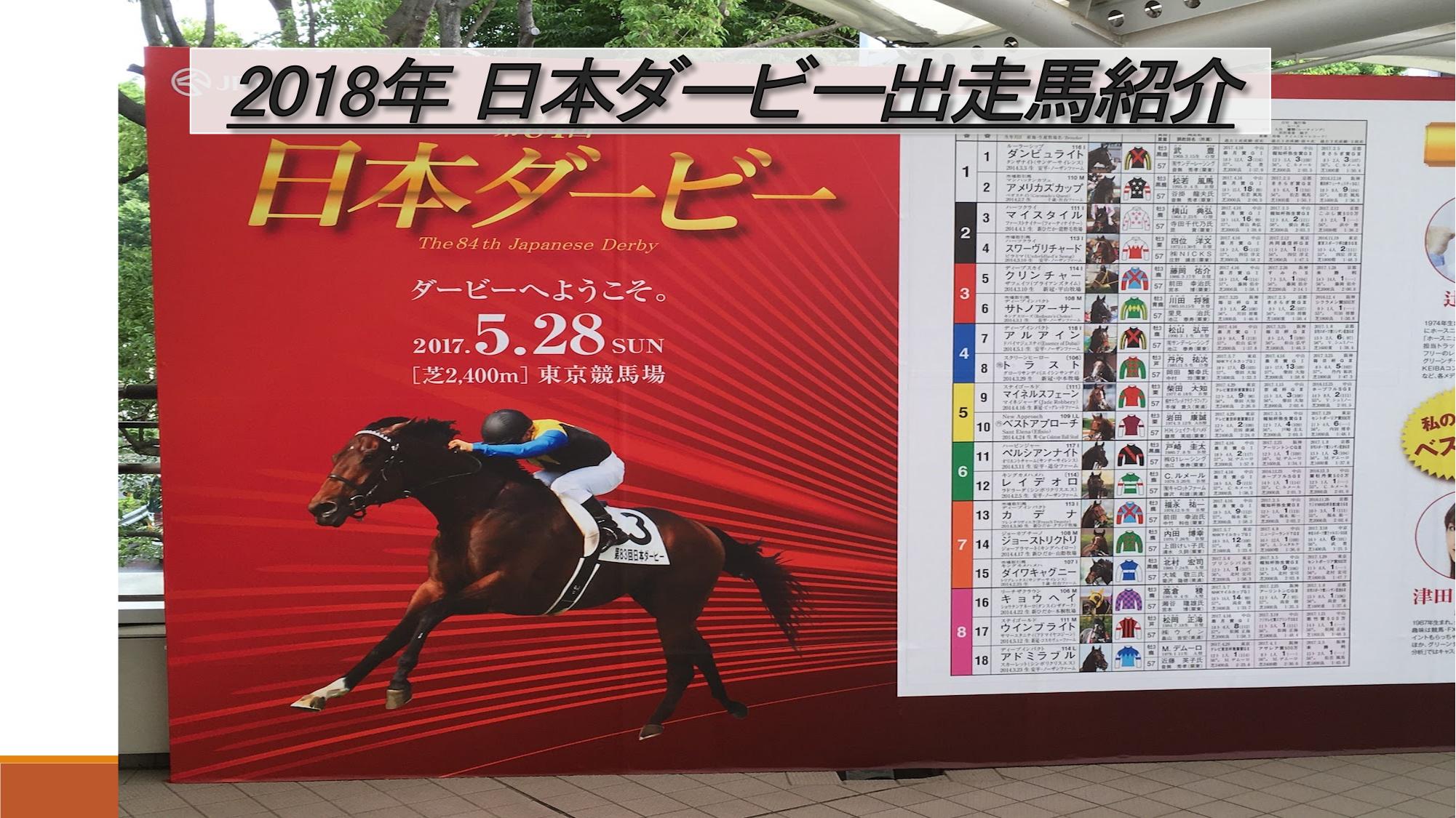 競馬写真 18年 日本ダービー出走馬を紹介します丨learno Limited